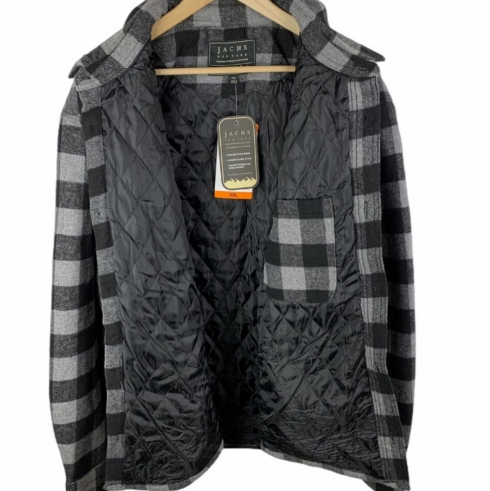 JACHS Charcoal Buffalo PlaidWool Blend Jacket SALE - Picture 10 of 14